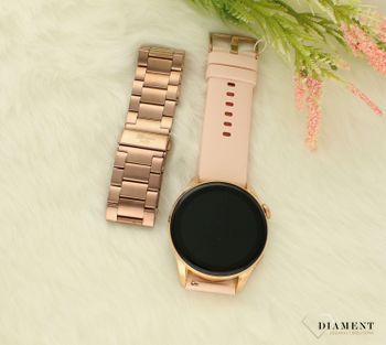 Smartwatch damski  HC3 na różowym pasku silikonowym, lub bransolecie z funkcją wykonywania połączeń ⌚ z bluetooth 📲 Rozmowy przez zegarek  ✓ (2).jpg